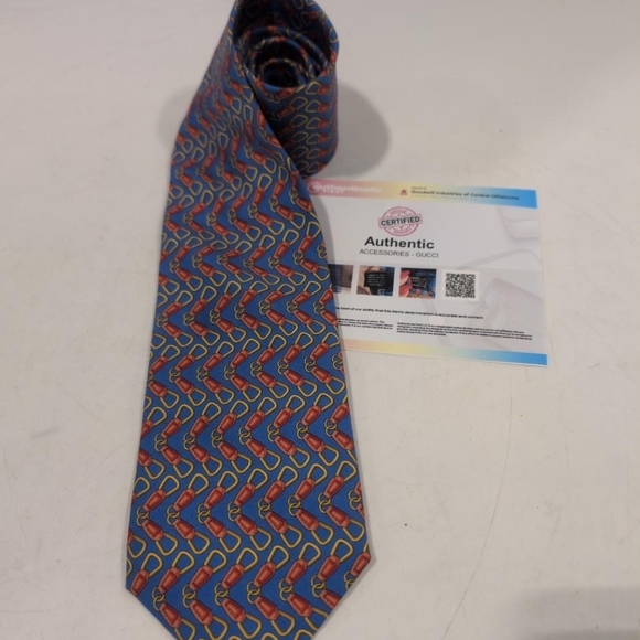 Gucci Horsebit Jacquard Tie (NWOT, COA) - Picture 1 of 12